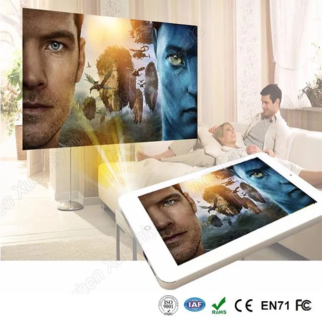 Hordozható 8 hüvelykes projektor Tablet PC